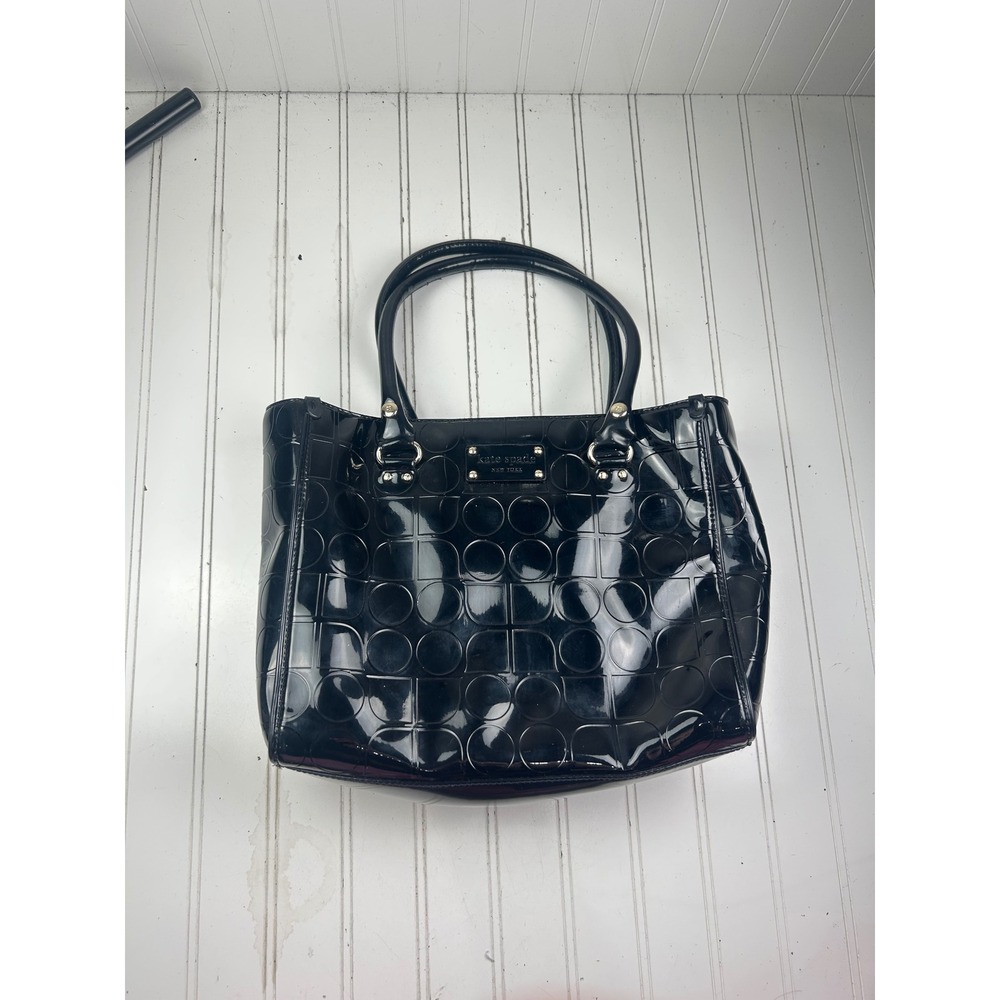 Kate Spade Vintage Prestwick Noel Quinn Black Patent Leather Shoulder Bag Tote - Picture 13 of 13
